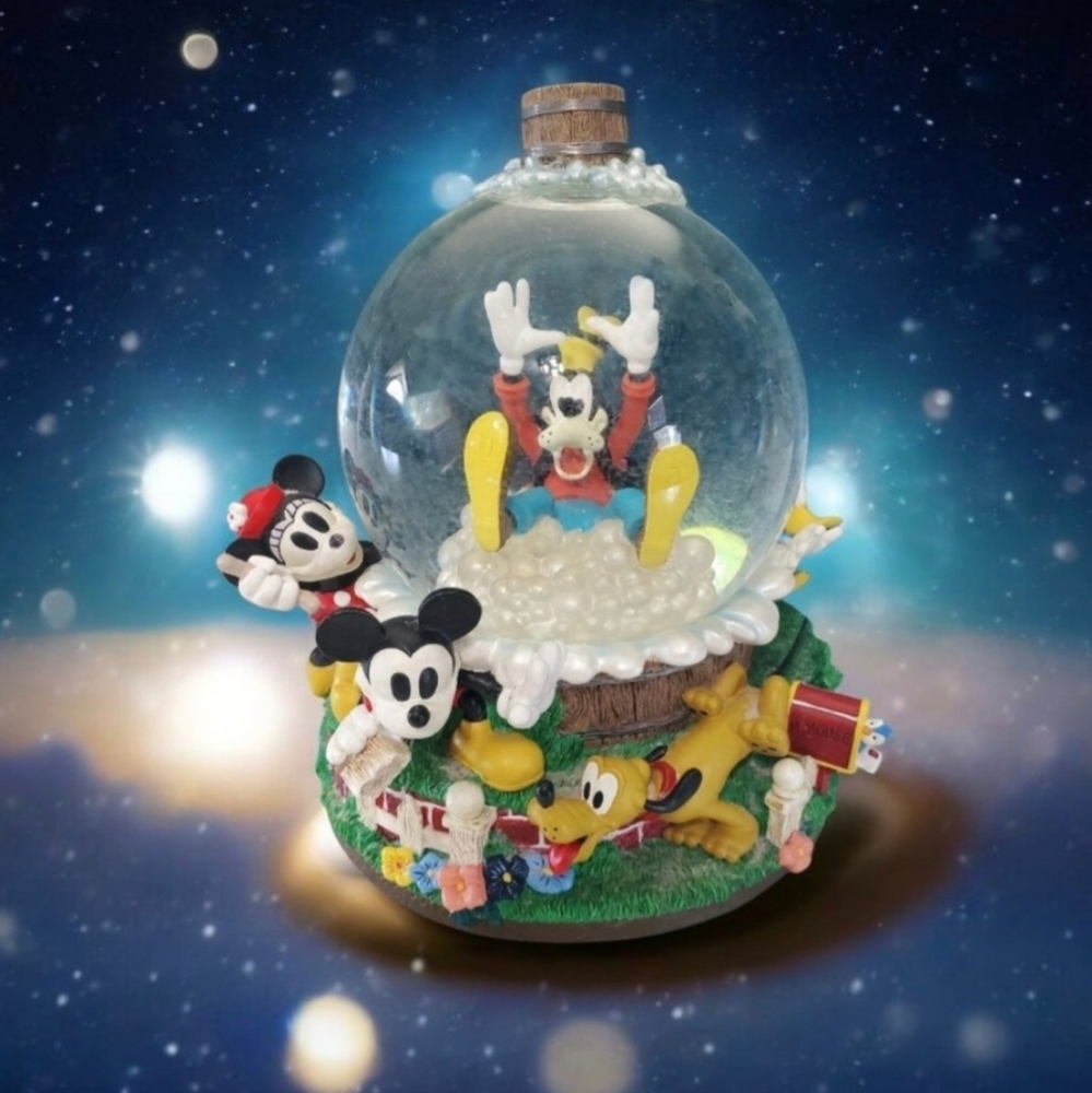 Disney Snow Globe "Goofy Bubble Bath" Mickey & Minnie Mouse Zip A Dee Doo Dah
